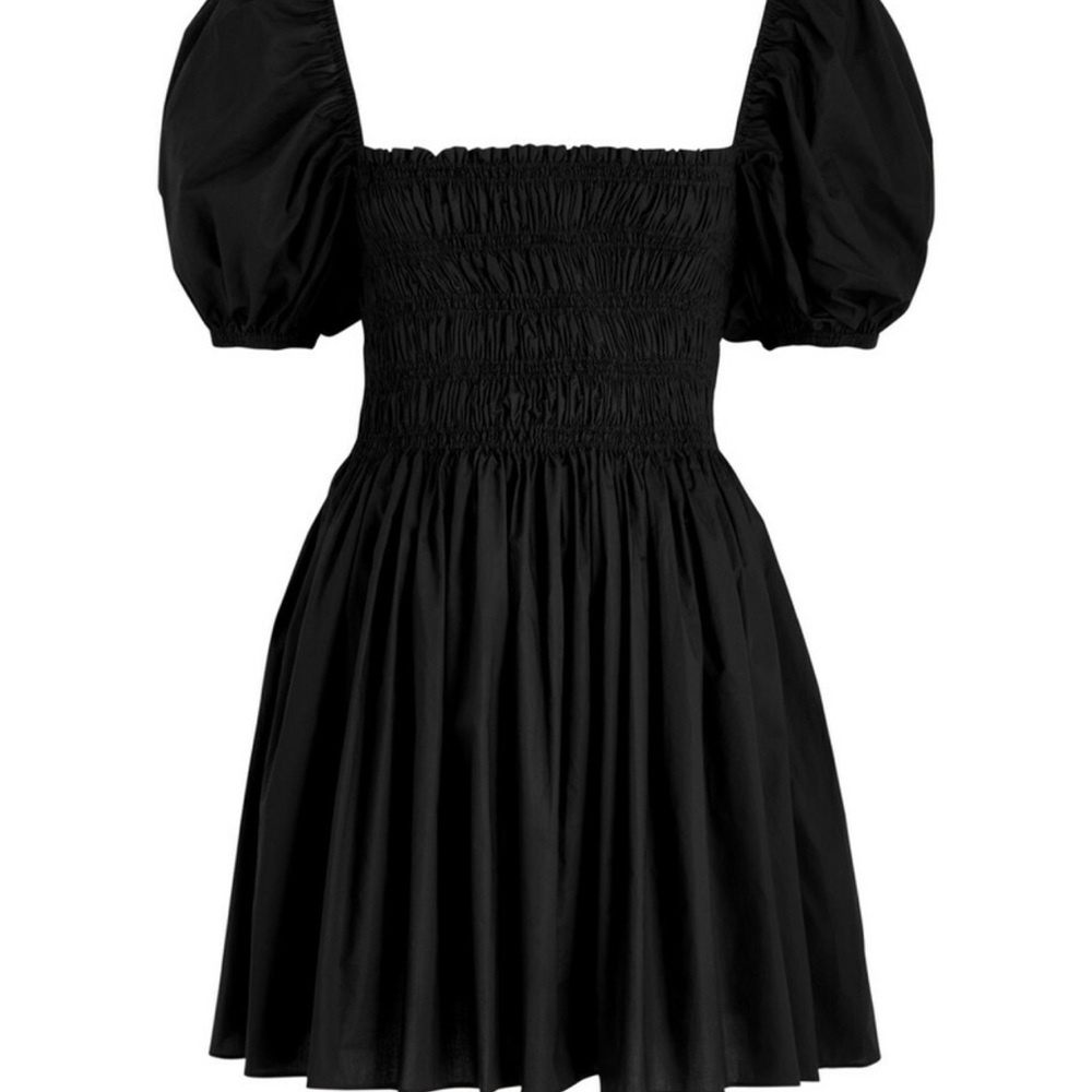 Matteau Black Puff Sleeve Mini Sundress